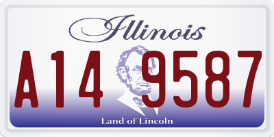 IL license plate A149587