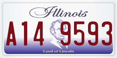 IL license plate A149593