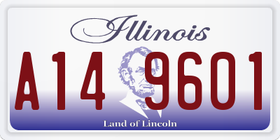 IL license plate A149601