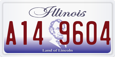 IL license plate A149604