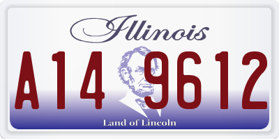 IL license plate A149612