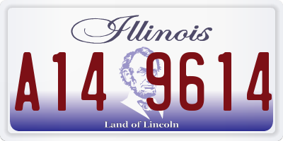 IL license plate A149614