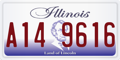 IL license plate A149616