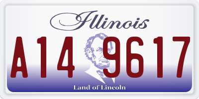 IL license plate A149617