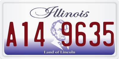 IL license plate A149635