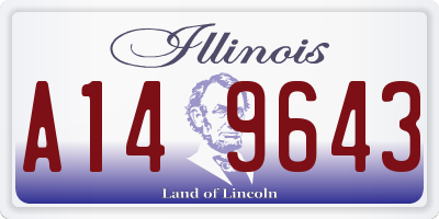 IL license plate A149643