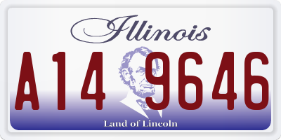IL license plate A149646