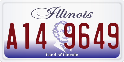 IL license plate A149649