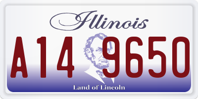 IL license plate A149650