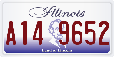 IL license plate A149652