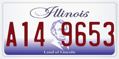 IL license plate A149653
