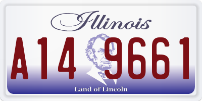 IL license plate A149661