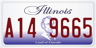 IL license plate A149665