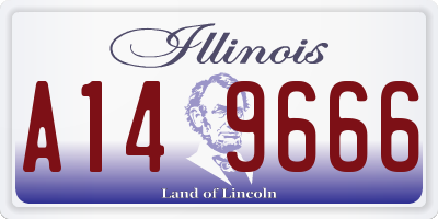 IL license plate A149666