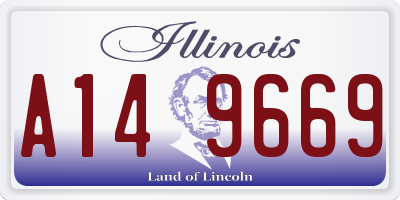 IL license plate A149669