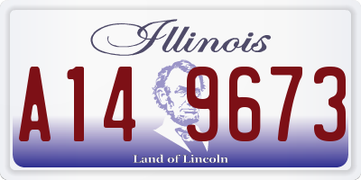 IL license plate A149673