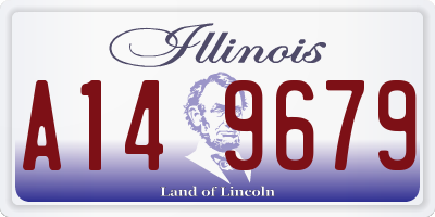 IL license plate A149679