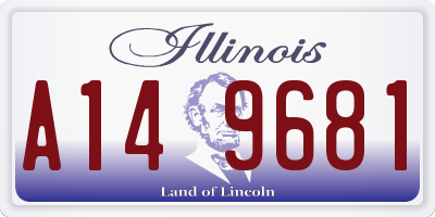 IL license plate A149681