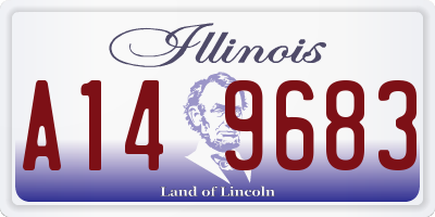 IL license plate A149683