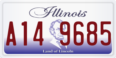 IL license plate A149685