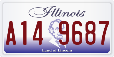 IL license plate A149687