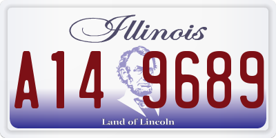 IL license plate A149689
