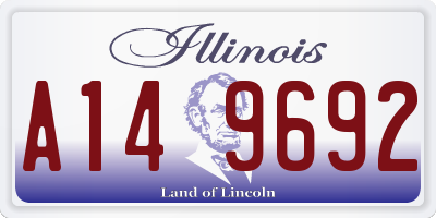 IL license plate A149692