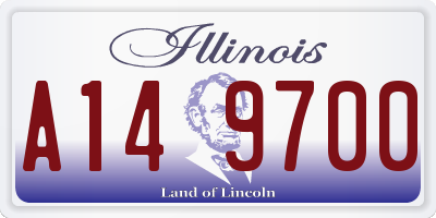 IL license plate A149700