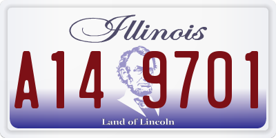 IL license plate A149701