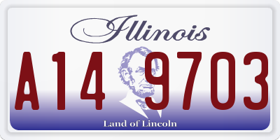IL license plate A149703