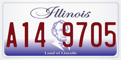 IL license plate A149705