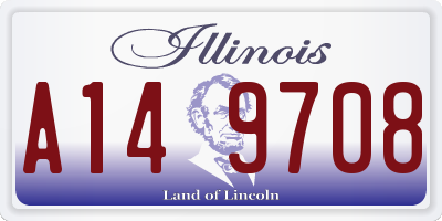 IL license plate A149708