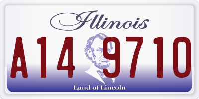 IL license plate A149710