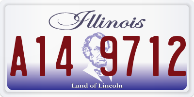 IL license plate A149712