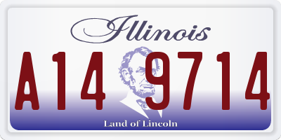 IL license plate A149714