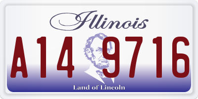 IL license plate A149716