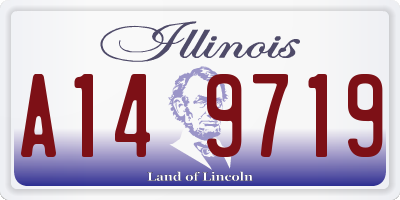 IL license plate A149719