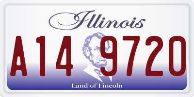 IL license plate A149720