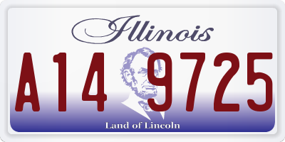 IL license plate A149725