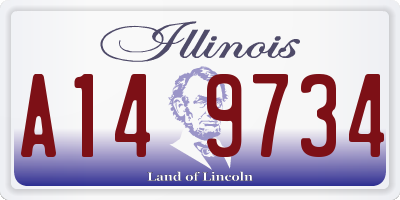 IL license plate A149734