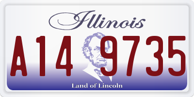 IL license plate A149735