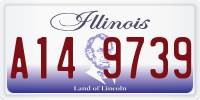 IL license plate A149739