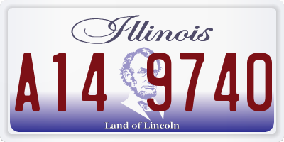 IL license plate A149740