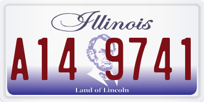 IL license plate A149741