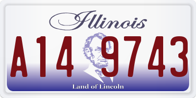 IL license plate A149743