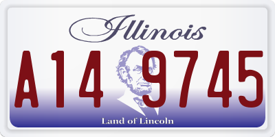 IL license plate A149745