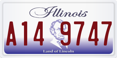 IL license plate A149747