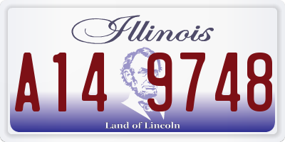 IL license plate A149748