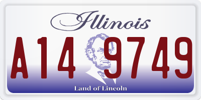 IL license plate A149749