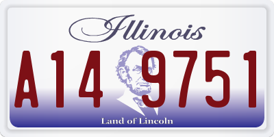 IL license plate A149751